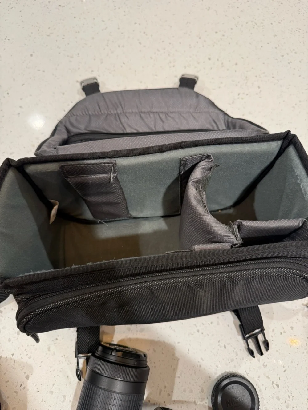 Nikon Black DSLR Camera Kit with Black Bag and Black Telephoto Lens